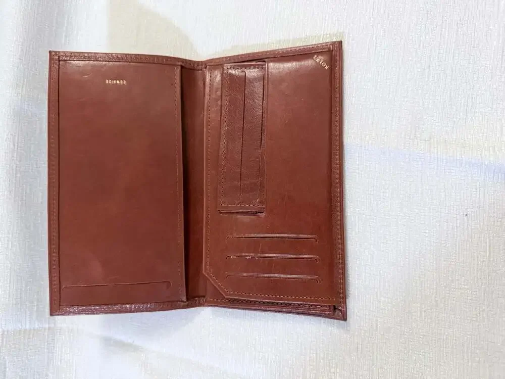 Rolfs Vintage Brown Cowhide Leather Secretary Wallet